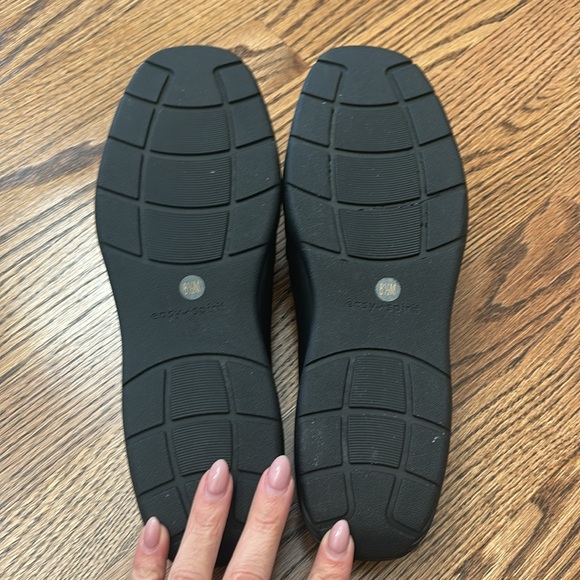 NWOT EASY SPRIT PATTI LEATHER SQUARE TOE MULES IN BLACK, SIZE 8.5 - Picture 5 of 7